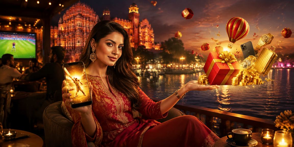 Live casino game in Jaipur with dealer and players engaged